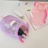 Fashionable Mesh Travel Toiletry Bag with Quick Closure Practical Polyester Cosmetic Pouch for Daily Commute and Outdoor Use
