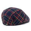 Mode Baskenmütze Frauen Englisch Plaid Ente Zunge Kappe Britischen Stil Männer Vorwärts Kappe
