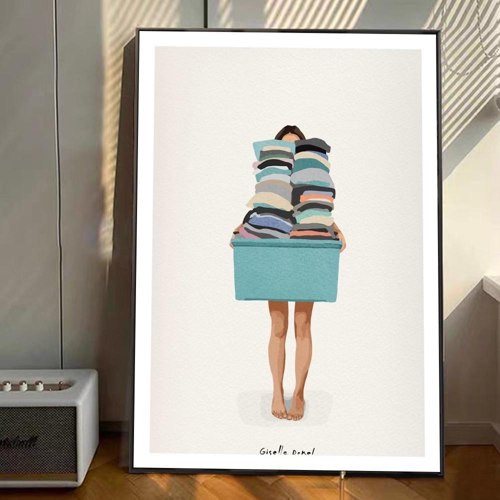 Laundry Day Art Poster Good Quality Prints and Posters Vintage Room Home Bar Cafe Decor Aesthetic Posters Waterproof Paper
