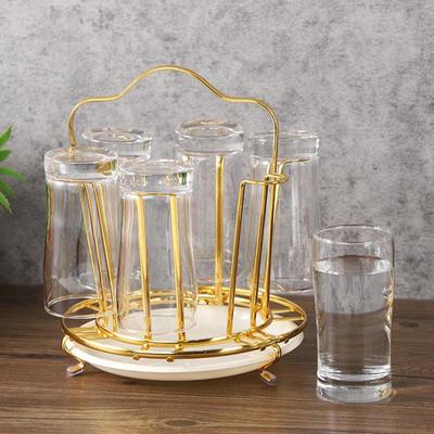 Luxury Cup Drying Rack Stand Hooks Drainer Holder Tree for Mugs, Glasses, Bottles, Gold