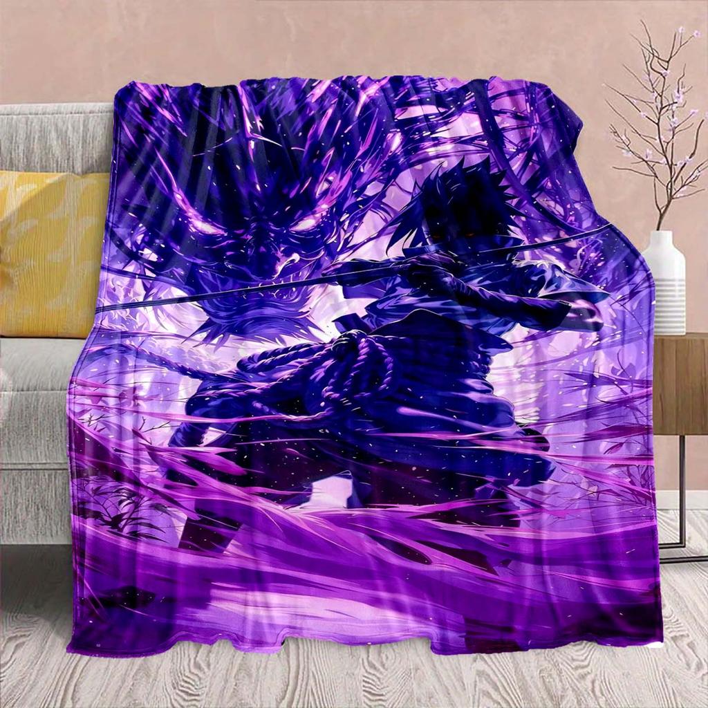 Naruto Anime Flannel Blanket - Soft Warm Perfect for Sofa, Bedding Camping Travel Office Home Decor