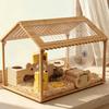 Large Wooden Hamster Cage With Clear Acrylic Panels Ventilated Escape-Proof Design Syrian Dwarf Hamsters