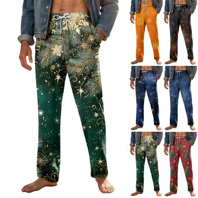 Men's Home Soft Pajama Pants Drawstring With Pockets Casual Sports Pants