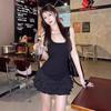 French Pure Desire Suspender Dress Women's Summer Slim-fit Vest Cake Skirt Waist Knitted Short Skirt Small Trendy