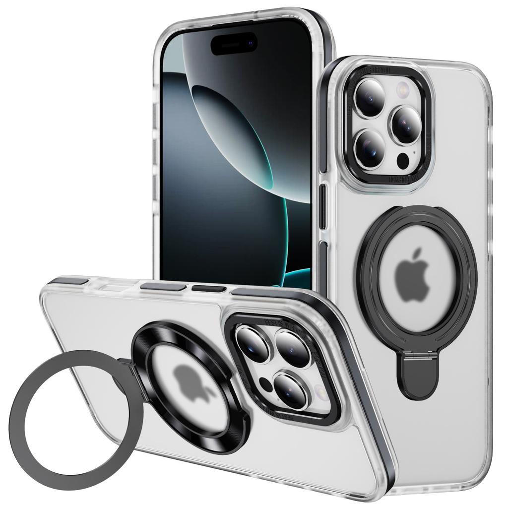 For Apple, for IPhone 16 ProMax Phone Case, Hardware Lens Frame, Skin Protection Cover, Magnetic Suction Pivot Case