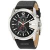 Master Chief Pánské Quartz Chronograf Hodinky Černý Ciferník Kožený Řemínek 44mm DZ4182