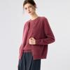 Cashmere Autumn/Winter Women's Round Neck Buttoned Cardigan