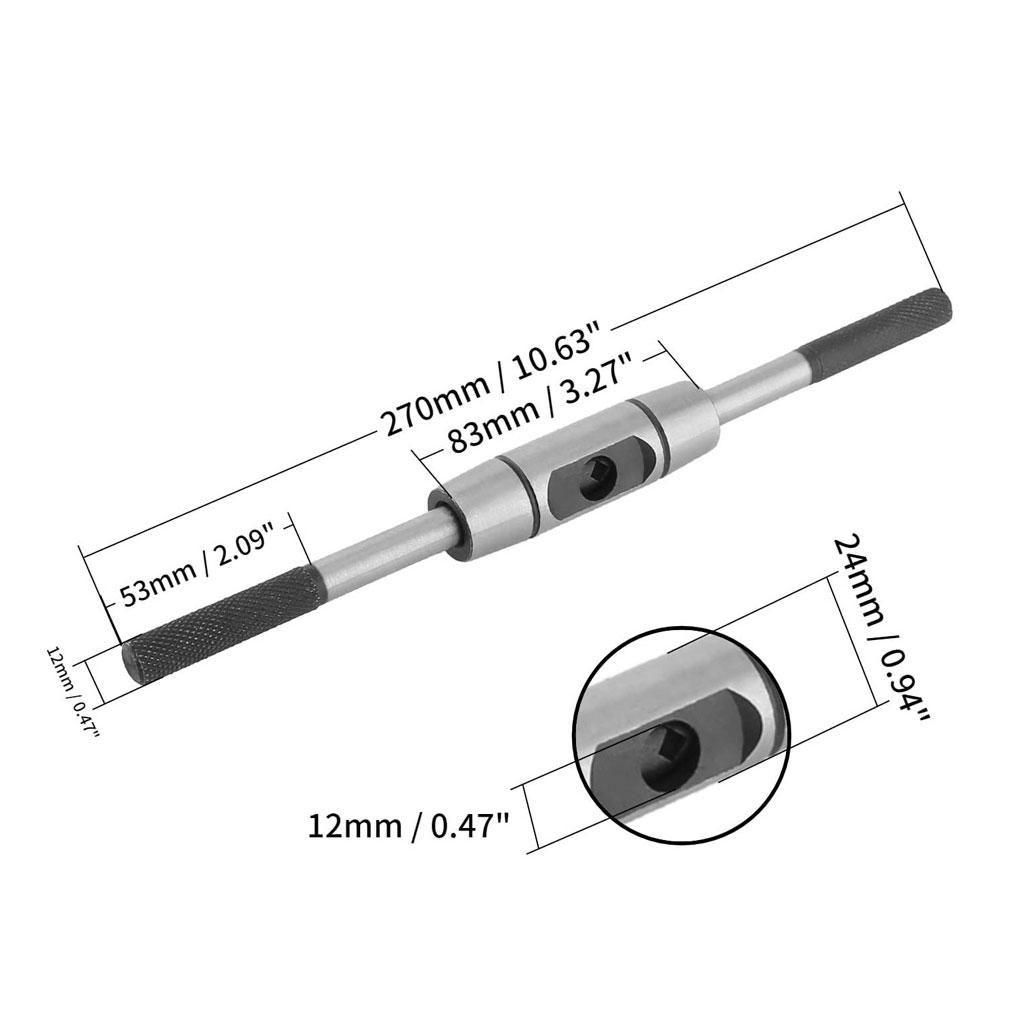 Heavy Duty Solid Steel Tap Wrench Set - Easy To Carry Materials Wide Range Of Applications Not Easy To Skid Hand Tool