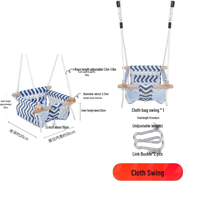 Children's Outdoor Sensory Integration Rope Ladder and Swing Set with Climbing Rings