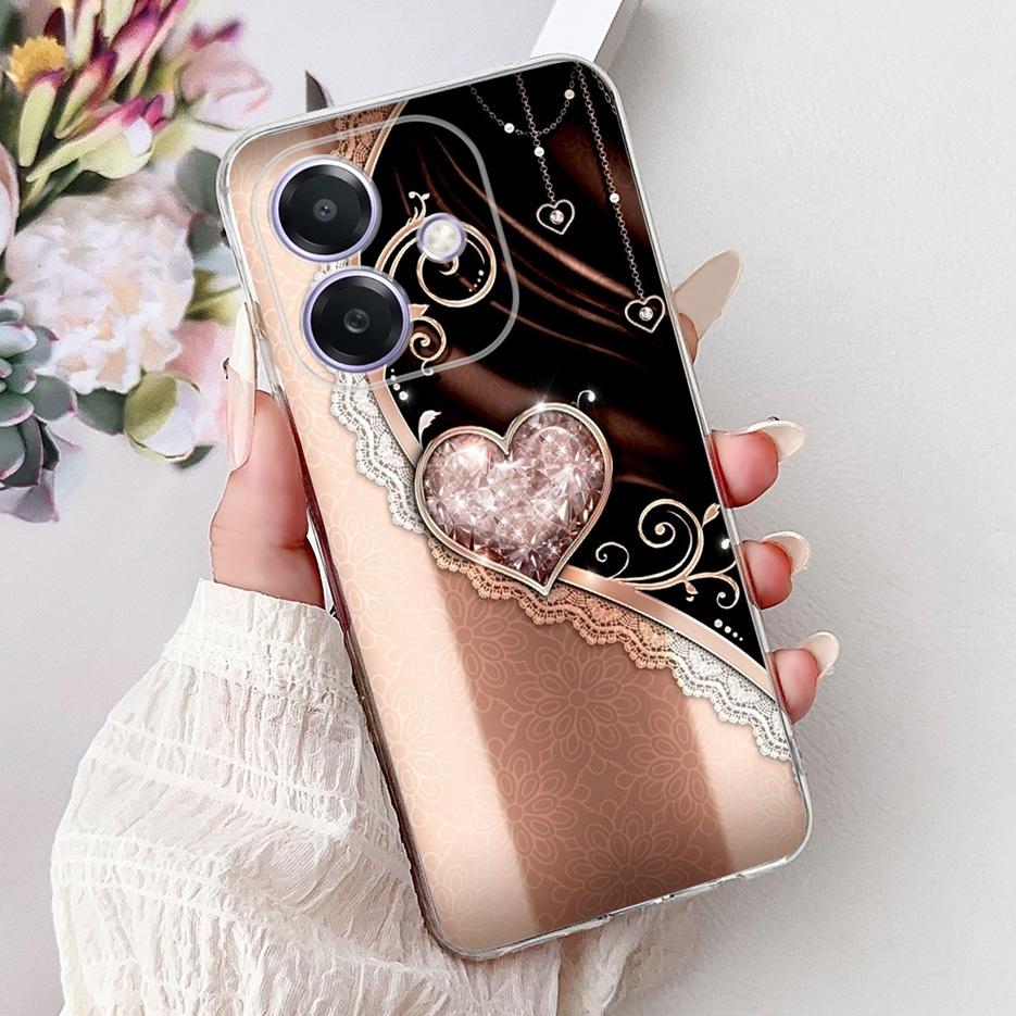 For Oppo A3 A3x 4G Case CPH2641 Luxury Fashion Painted Cover Clear Silicone Phone Case For Oppo A3x OppoA3 OppoA3x 4G Soft Shell