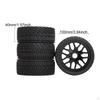 4 Pieces RC Wheels Tires inch Diameter Model DIY Spare Parts Modified Easy Installation