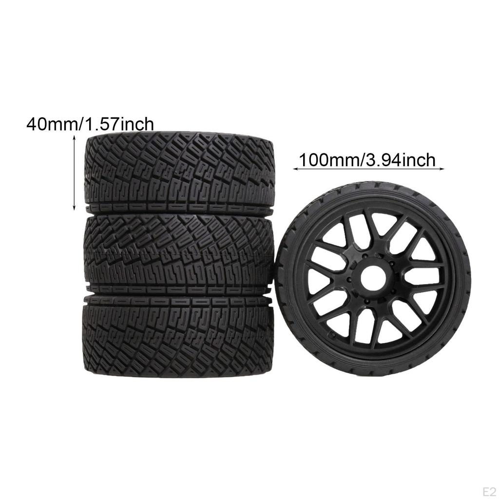 4 Pieces RC Wheels Tires inch Diameter Model DIY Spare Parts Modified Easy Installation