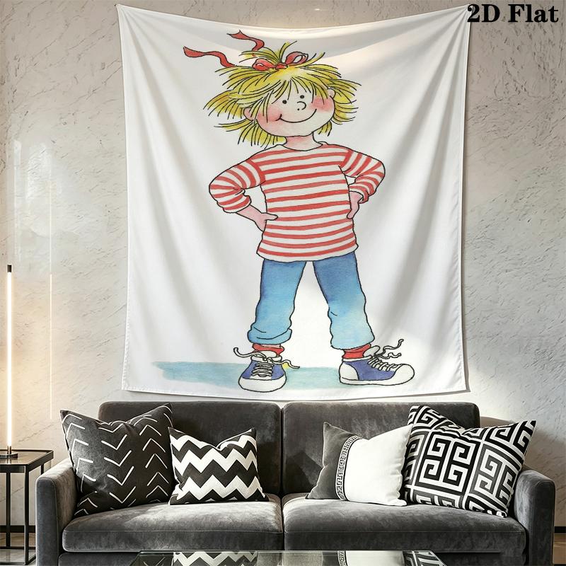 Meine Freundin Conni Wall Tapestry Aesthetic Wall Hanging Printed Fabric Blanket Decorative Tapestries for Bedroom Living Room Home Decor