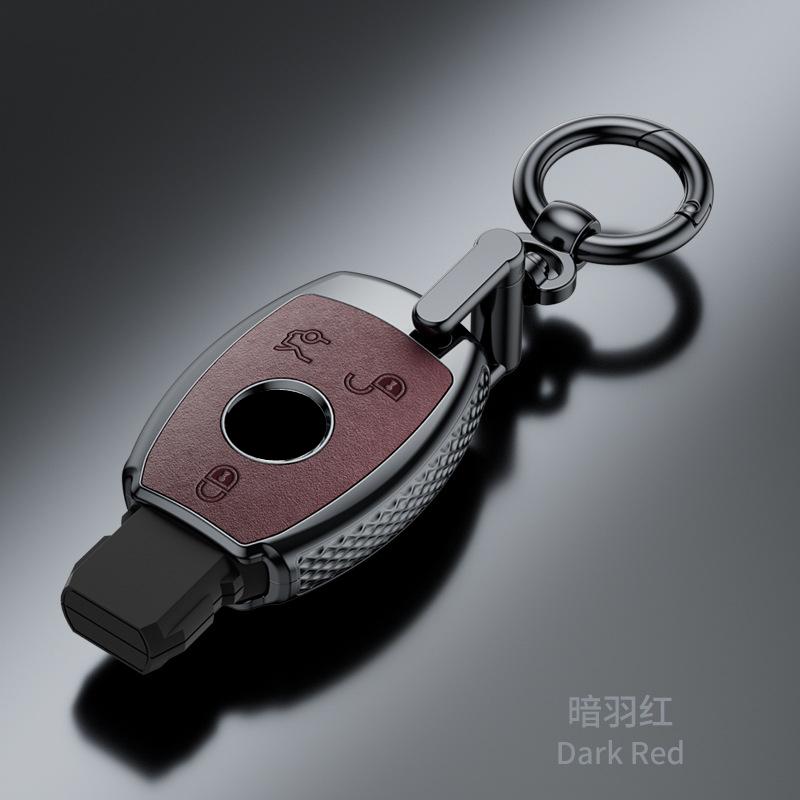 Plastic Suede Car Key Case Remote Cover Shell Holder Fob For Mercedes Benz A B C E S Class S400L CLA CLS GLC GLE GLS EQE EQS GLA