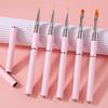 5pieces Professional Grade Nail Art Brushes Set - Precision Tools For Easy And Precise Nail Art Gel Nail Polish