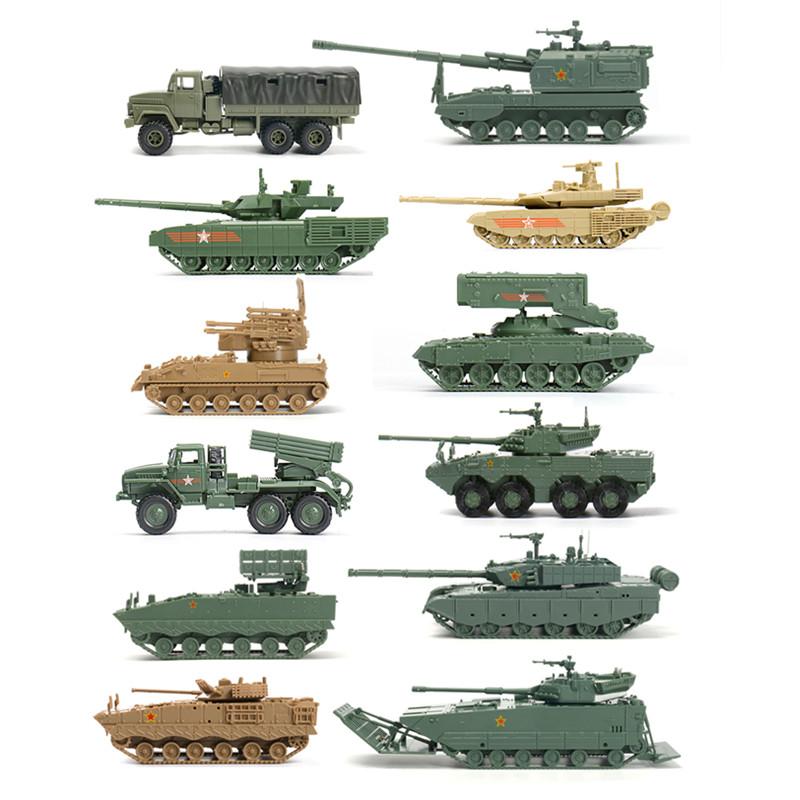 4D 1/72 PLZ-05 Samohybná houfnice HJ-10 Protitanková raketa Sestavitelný puzzle model Vojenská hračka