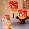 Ancient Chinese New Year Lantern Cartoon Luminous 2026 Horse Year Lantern Paper Craft with Tassel Portable Horse Lantern