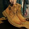 2024 Autumn/Winter High-Top Pigskin Martin Boots - Thick Sole Heightening Desert Style for Couples