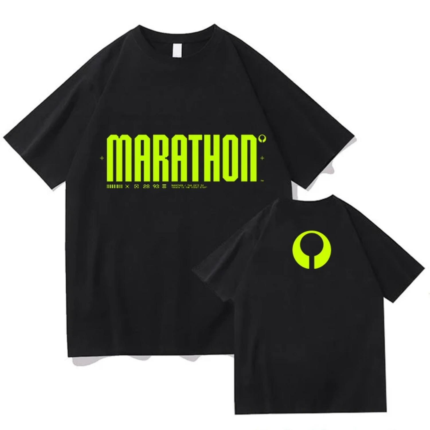 

Game Marathon Collection T-shirts Men Women Summer Cotton Clothing Casual Fashion Round Neck Short Sleeved Tee Streetwear S разноцветный