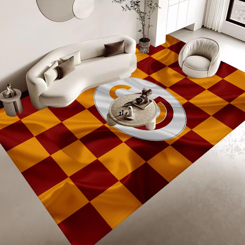 G-Galatasaray Lebendige Fußmatte Rutschfeste Waschküchenmatte Waschküchendekor Balkon Kind Wohnzimmer Haushalts Teppiche