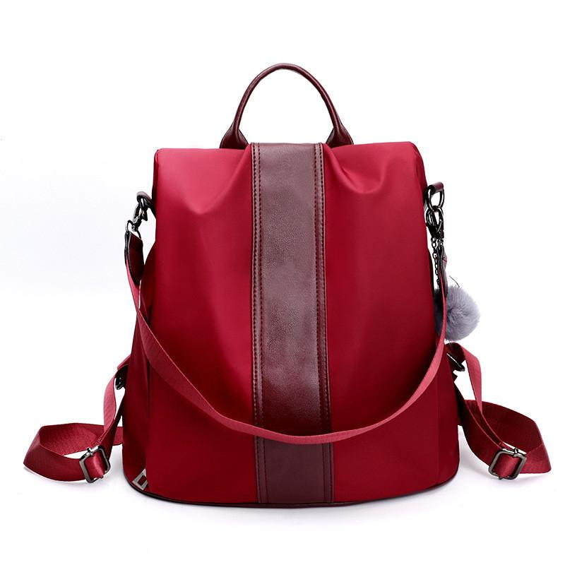 

2023 Winter New Ladies Backpack Vintage Soft Leather Bag European And American Style червоний