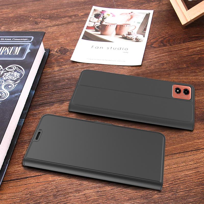 For Motorola Moto E14 4G/G04 4G/G04s 4G/G24 4G Cell Phone Cases Shock Absorbing Card Holder PU Leather Cover