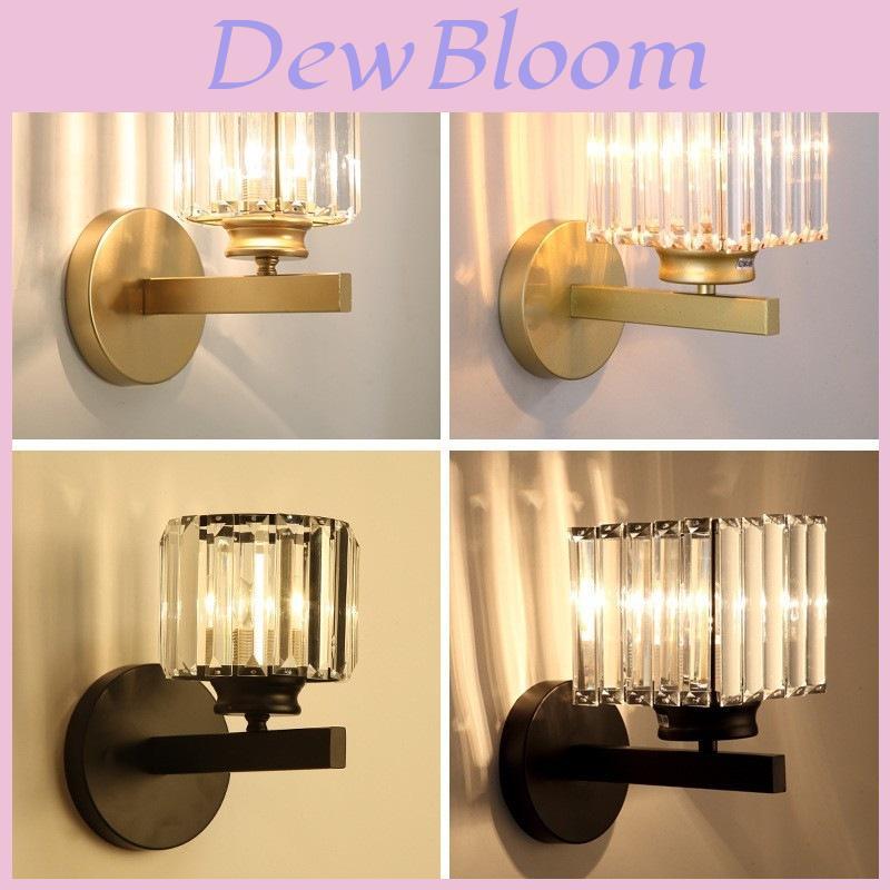 Modern Square And Circular Crystal Wall Lamps For Living Room And Bedroom Decor