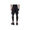 Li-Ning Fitness Series Logo Print Compression Long Pants Men Bottoms Black AULT017-1