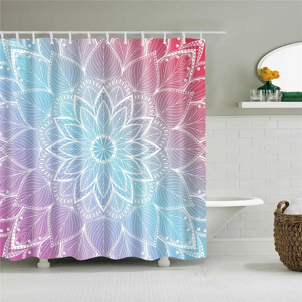 Abstract Geometric Stripes Printing Shower Curtains Home Hotel Bathroom Decoration Bath Curtains Waterproof Bathroom Curtains