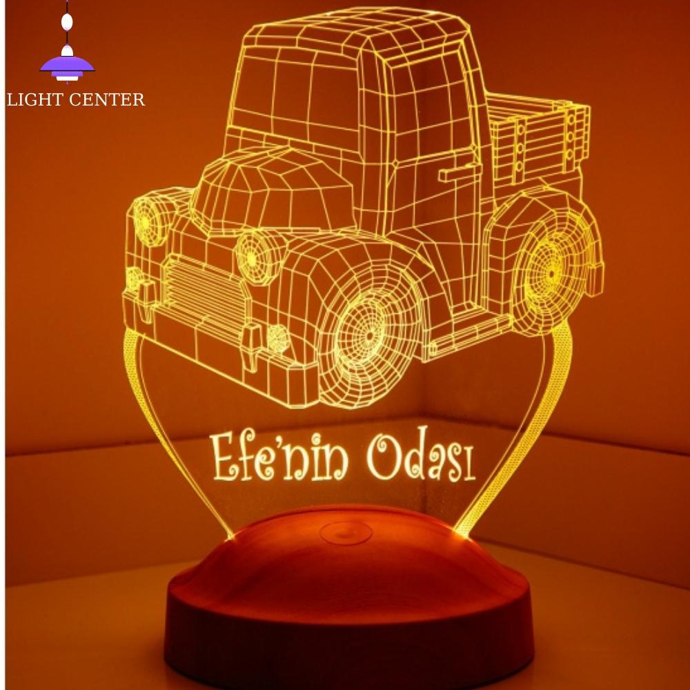 3D Anpassningsbara/ Nattlampor med lastbilstema Barn Estetisk rumsinredning Coola lampor Estetisk rumsinredning Födelsedagspresenter