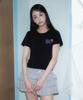 ROSEFRANTZ Dot Heart Cotton T-Shirt [Black]