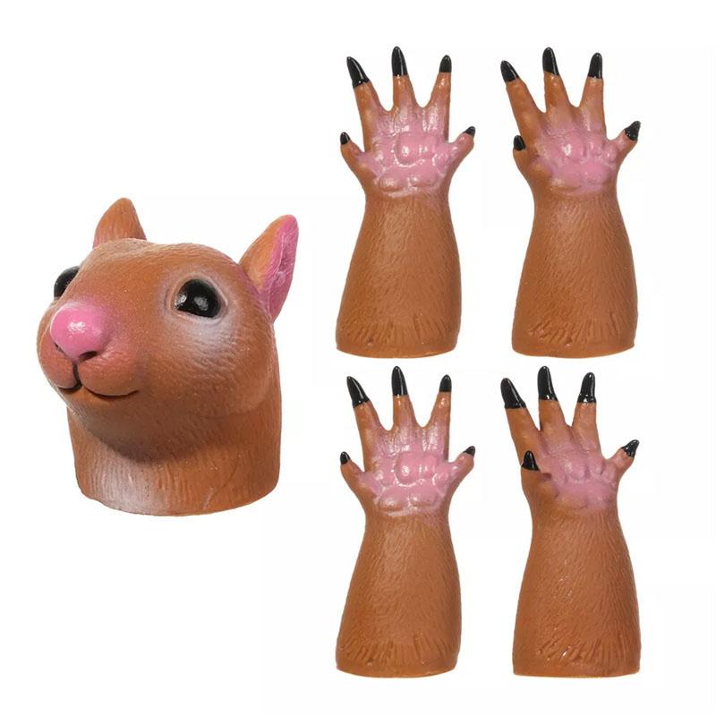 1 Set Fingerpuppen Tiere Eichhörnchen Hand Finger Geschichtenpuppen Spiel Katze Welpe Panda Fingerpuppen Spielzeug Für Kinder Geschenke