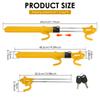 2PCS Car Steering Wheel Lock with Adjustable Length Clamp Double Hook Locks Anti-Theft Heavy Duty Security Lock for Car Vehicle