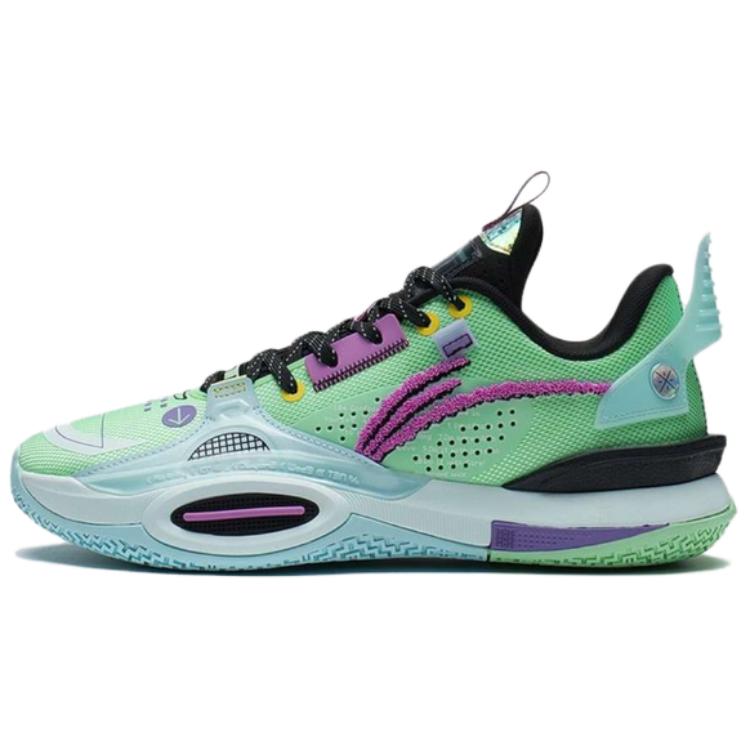 Li Ning Wade All City 10 Simple Comfortable Durable Breathable Low Top Basketball Shoes Men sneaker Green ABAS009-54