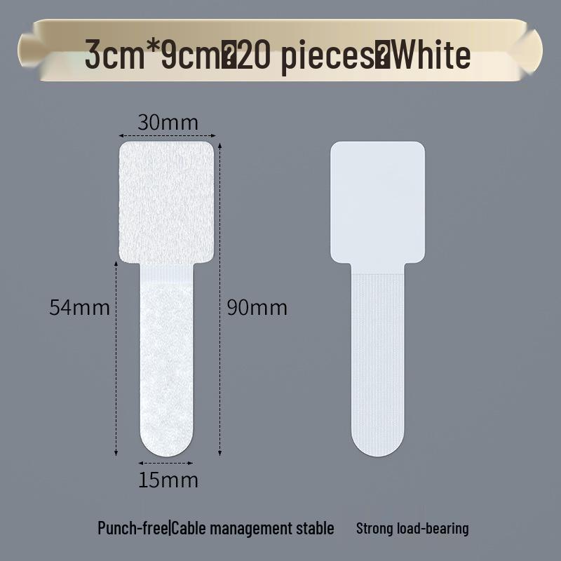 Self-Adhesive Cable Organizer: No-Punch Magic Tape for Desk Power Cord Routing
