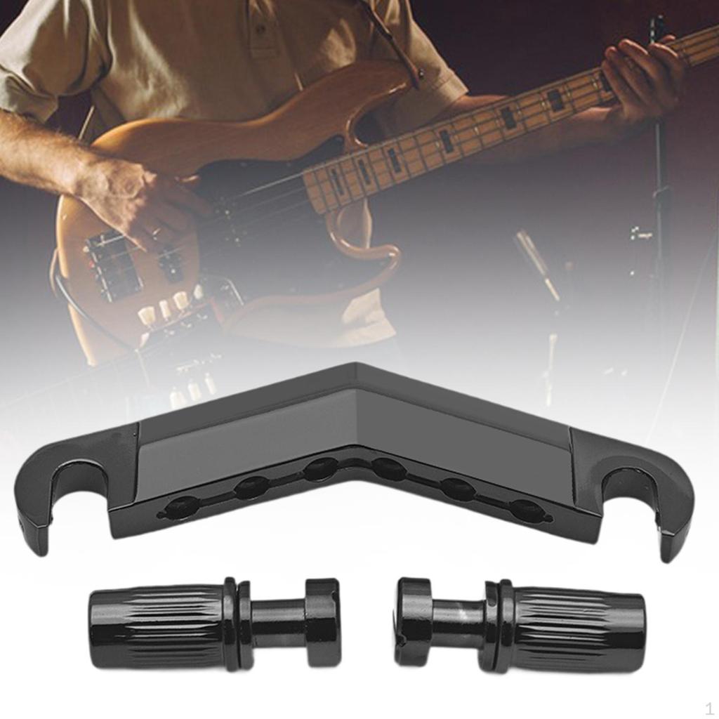 Bar Tailpiece Guitar Bridge Instrument Accessories Sturdy Heavy Duty with Anchors and