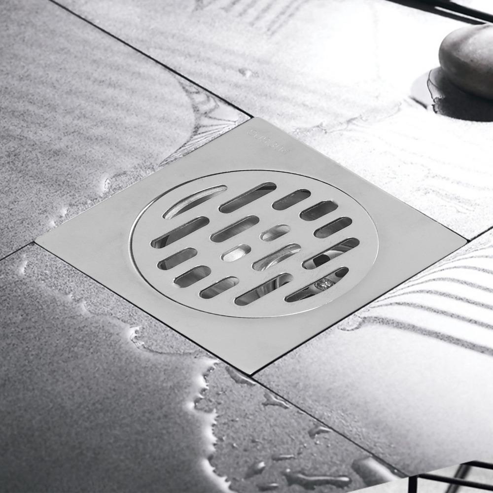 304 Stainless Steel Floor Strainer Self Sealing Shower Drain Compact Design Floor Drain Kitchen