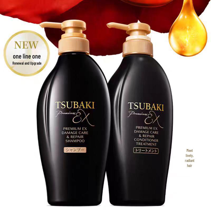 Shiseido Tsubaki Черный Шампунь и Кондиционер для Глубокого Питания и Восстановления Shampoo 450ml