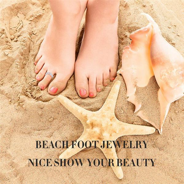 Celebrity Women Girl Beach Barefoot Rhinestone Toe Ring Finger Foot Ring Jewelry Celebrity Women Girl Beach Barefoot Rhinestone Toe Ring Finger Foot Ring Jewelry