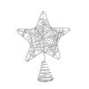 Třpytivá pěticípá hvězda na špičku vánočního stromku - Železná umělecká dekorace