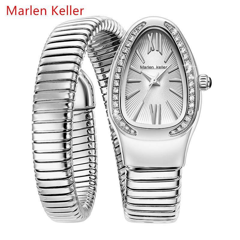 Elegant Design Ladies Watches Unique Snake Shaped Design Bracelet Women's Quartz Wristwatches Best Gift