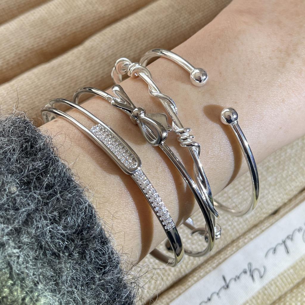 Xiaomi 100% Solid 925 Sterling Silver Retro Bracelet for Women Men Vintage Handmade Simple Sparckling Narrow Bracelet Birthday Gift