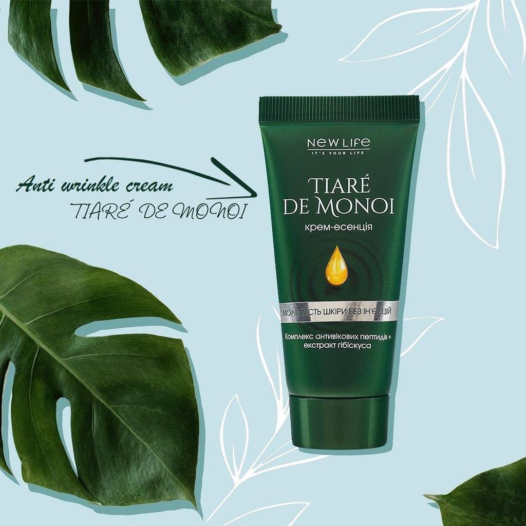 Cream Essence from Wrinkles Tiare De Monoi New Life Complex Anti-Age Peptides
