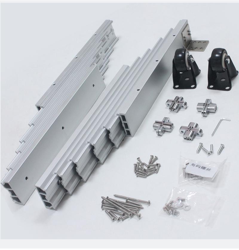 מסילות ומגלשות טלסקופיות מתקפלות מסגסוגת אלומיניום לשולחן אוכל