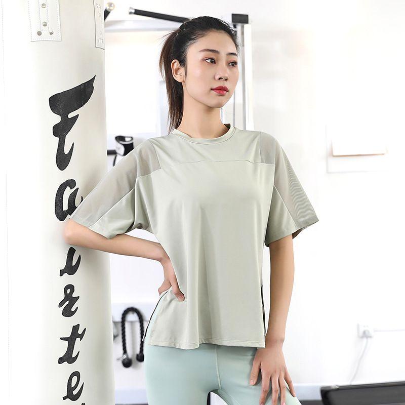 

Летняя новинка сетчатая быстросохнущая одежда женская свободная беговая блуза одежда для тренировок футболка спортивная с коротким рукавом куртка для йоги интернет-знаменитость Light green S