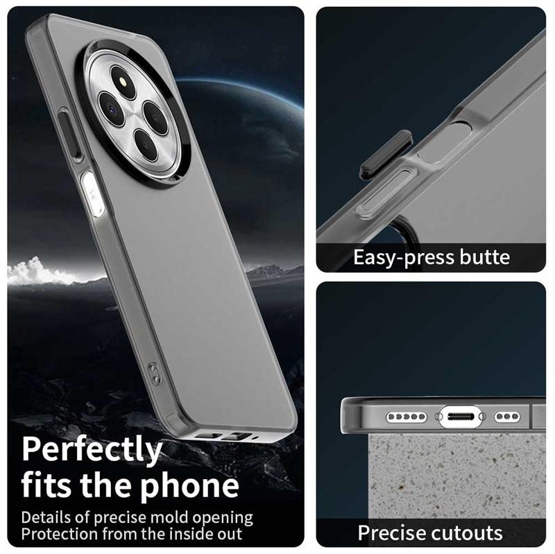 Anti-Drop Candy Color Phone Case For Xiaomi Poco C75 Matte Transparent Back Case For Poco C75 Cover For Poco C75 Case 6.88 Inch