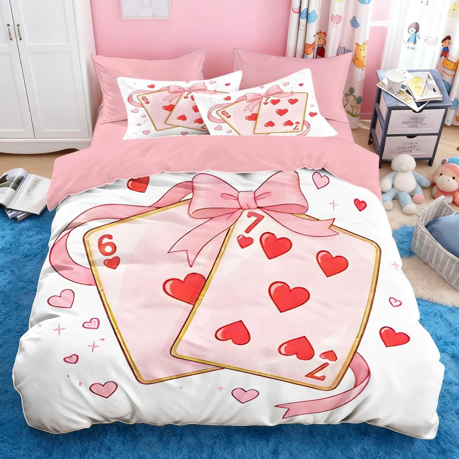 Housse de couette et taie d'oreiller imprimé dessin animé Six Seven 6 7 135x200cm, Ensemble de literie simple double Queen pour adolescents et adultes, Cadeau 140x200cm