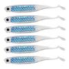 6Pcs Fishing Soft Baits 3D Eyes Realistic Shape Vibrant Color Mini Size Portable Artificial Lures Fishing Spinner Baits
