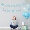 Baby Boy Shower Decorations - 3M Long Welcome Banner, Blue for Gender Reveal Party