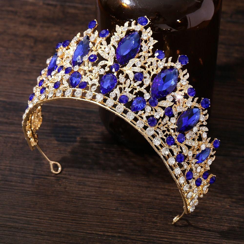 Water Drop Shape Tiara Hair Crown Rhinestone Bridal Wedding Crown Hair Accessories  Party Event